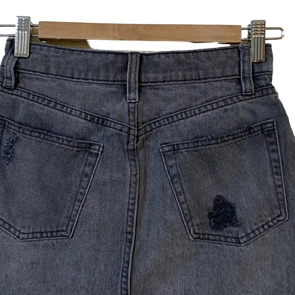 Free People We The Free Distressed Denim Mini Skirt - Picture 6 of 7